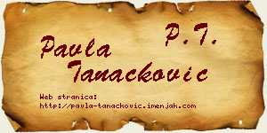 Pavla Tanacković vizit kartica